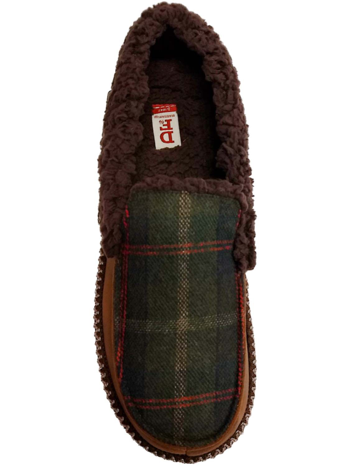 Mens Moccasins Slippers Loafers Faux Suede Sheepskin Tartan Lined House Shoes