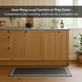 thumbnail image 3 of Evideco Two-Tone Black Kitchen Mat and Runner Set 20x32 and 20x48 In - Low Profile Non-Slip Polyester Floor Mats for Sink or Prep Areas, 3 of 7