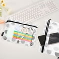 thumbnail image 4 of ALAZA 2 Pack Pencil Pouch Gray Polka Dots Pencil Case for 3 Ring Binder Clear Window Pencil Bag Organizers, 4 of 6