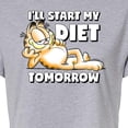 thumbnail image 3 of Garfield - Start My Diet Tomorrow - Juniors Cropped Cotton Blend T-Shirt, 3 of 5