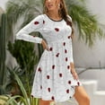thumbnail image 5 of Fall Dresses for Women 2024, Ladybugs Flying On Dotted Route Womens Fall Dresses Long Sleeve Casual Tie Waist Clothes, Womens Fall Fashion 2024 Midi  Dresses Outfits with Pocket, 5 of 6