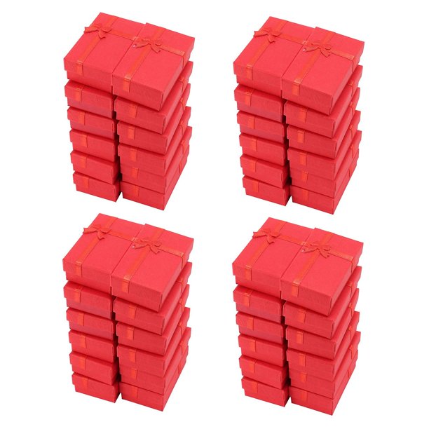 48 cajas de regalo de papel para joyas, para exhibir joyas, anillos, relojes pequeños, collares, embalaje de regalo