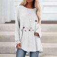 thumbnail image 2 of LYXSSBYX Womens Long Sleeve Dress Hot Sale Clearance Women Fashion O-neck Pullover Flower Printing Long Sleeves Sweater T-shirt Tops, 2 of 4