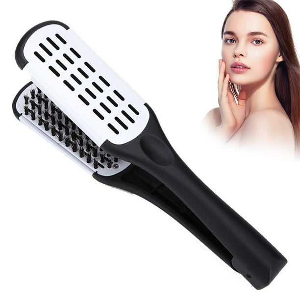 Peine para alisar el cabello Healifty, cepillo de cerdas de jabalí, cepillo de hierro calentado para peinar el cabello (rojo) Adepaton 220175-2
