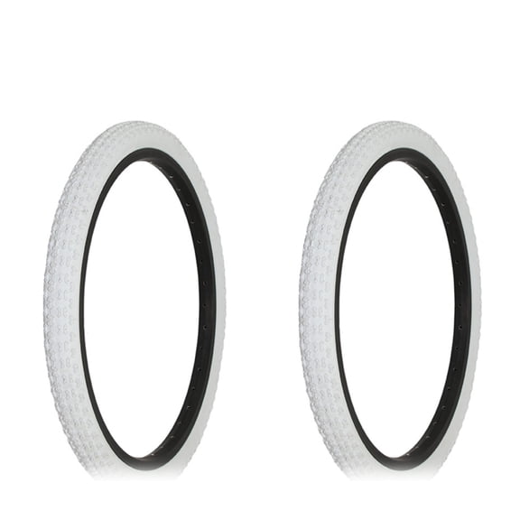 Two Bike Tire 20 x 1.75 White/White Side Wall HF-143G.