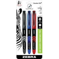 Zebra Pen Fountain Pen Set, Fine Point, 0.6mm, Assorted Ink Colors, 3-Count