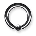 thumbnail image 2 of Designer Titanium Solid Captive 8G (3.2Mm) 5/8 (15Mm) Dia W 5Mm Ball Bla Made In China -Jewelry By Sweet Pea Creations, 2 of 2