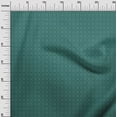 thumbnail image 2 of oneOone Silk Tabby Teal Green Fabric Geometric Block Craft Projects Decor Fabric Printed By The Yard 42 Inch Wide, 2 of 4