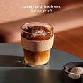 thumbnail image 4 of Tasse à Café en Verre Trempé Réutilisable Tasse de Voyage avec Couvercle Anti-Éclaboussures, 4 of 5