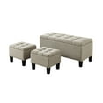 thumbnail image 1 of WyndenHall Lancaster 3 Piece Rectangular Storage Ottoman Bench, 1 of 7