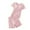 Pink, variant on Besolor Womens Pajamas Sets with Built in Bra Short Sleeve Tops with Shorts 2 Piece Loungewear Sets Sleepwear