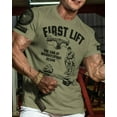 thumbnail image 2 of Gymish First Lift Men’s Workout T-Shirt – Funny Lifting Gym Tee, Athletic Fitness Shirt for Men, 2 of 6