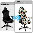 thumbnail image 5 of Xoenoiee Beach Starfish Print Gaming Chair Covers with Armrest Covers Office Desk Chair Cover Computer Chair Slipcovers Stretch Gamer Chair Cover Cat Scratch Proof, 5 of 7