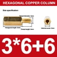 thumbnail image 3 of Brass Motherboard Standoffs Spacing Screw M2 M2.5 M3 M4 M5 Male To Female Board Rack Stud Hex Standoff PCB Support Column Spacer, 3 of 4