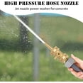 thumbnail image 6 of NestE 2 Set Heavy Duty Brass Hose Nozzle, Pressure Jet Nozzle with Hose Shutoff Valve, 3/4" GHT Nozzles for Garden Hose, Car Wash, Extra 4 Rubber Washers, 6 of 7