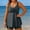 #0056-Gray, variant on Sokhug Womens Plus Size Solid Color Tankini Set Waist Control Design Two Piece Swimsuit With Built in Bra