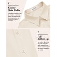 thumbnail image 6 of Zeagoo Women Button Up Shirt 3/4 Sleeve Button Down Dress Shirts Basic Cotton Fitted Button Up Shirts, 6 of 6