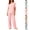 Pink, variant on SBYOJLPB Women's Pajamas Set Solid Color Homewear Set Casual Wide-Leg Sleep Pants and Short-sleeved Tops Two-Piece Home Sets