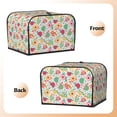 thumbnail image 2 of KLL Turtle Flower Print 4 Slice Toaster Dust Covers Kitchen Small Appliance Cover with 2 Pockets,Can hold Jam Spreader Knife & Toaster Tongs (12.4 x 10.6 x 8.2), 2 of 6