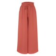 thumbnail image 3 of Gerichy Pants for Women Flowy Dressy Casual Elastic High Waist Wide Leg Palazzo Pants with Pocket Womens Wide Leg Pants Flowy Drape Ruffle Drawstring Waist Pants, 3 of 4