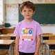thumbnail image 2 of Tops de Manga Corta Linda con Impresión Gráfica para Niños Niños Y Niñas, Tela Suave Transpirable para la Temporada Escolar, Juego Informal, 2 of 9