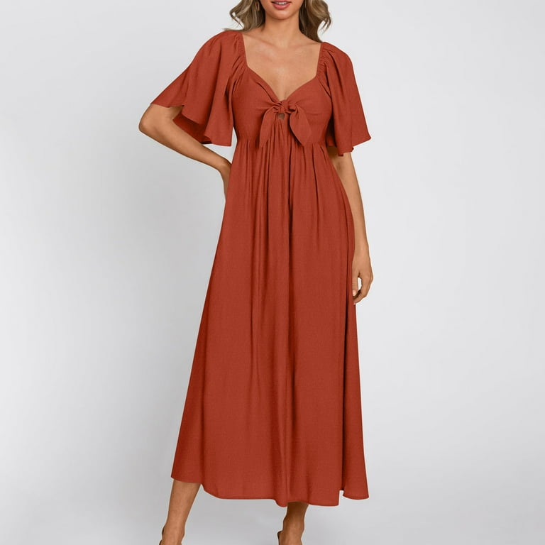 flutter sleeve beach dress Palm Beach Flutter Sleeve Maxi Dress