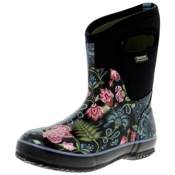 Bogs Outdoor Boots Womens Classic Winter Blooms Mid WP Rubber 71533