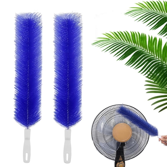 Bendable Fan Cleaning Brush with Microfiber Head, Reusable Dust Remover for Air Conditioning Curtains Car Vents