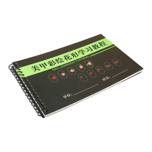 Plantillas para practicar arte de uñas, libros de aprendizaje, pegatinas, tarjetas de entrenamiento para salón Dibujo lineal