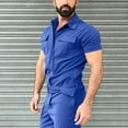 thumbnail image 4 of Daolelai Men's Short-Sleeved Overalls, 4 of 8