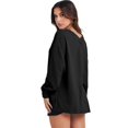 thumbnail image 4 of IMENGL cardigan Col en V Chandail plus Veste, Noir TG, Taille m-2TG, 4 of 4