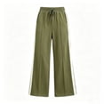thumbnail image 5 of Hurxie Wide Leg Sweatpants Women High Waisted Baggy Sweat Pants Elastic Elevated Seams Loose Active Pants with Pockets Army Green,M, 5 of 6