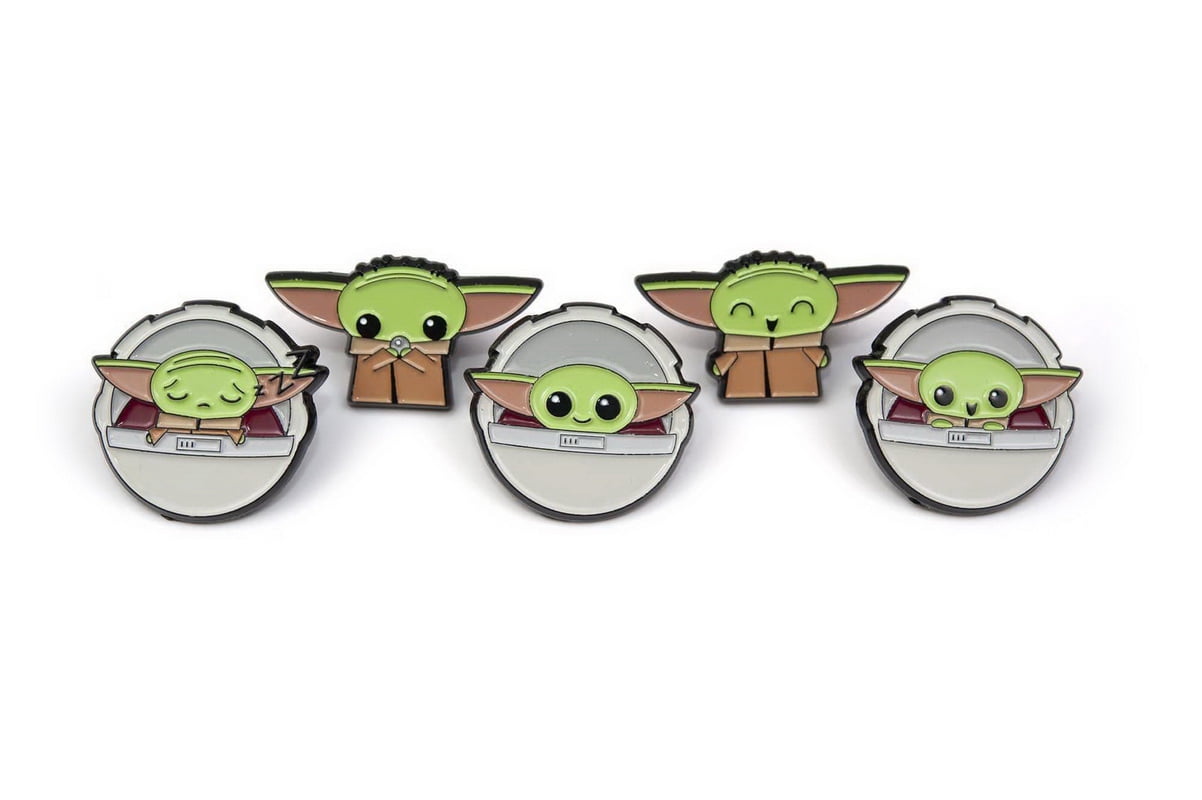 Mandalorian Baby Yoda Pin Collectible Soft Enamel Rubber Clutch GIZMO STITCH 
