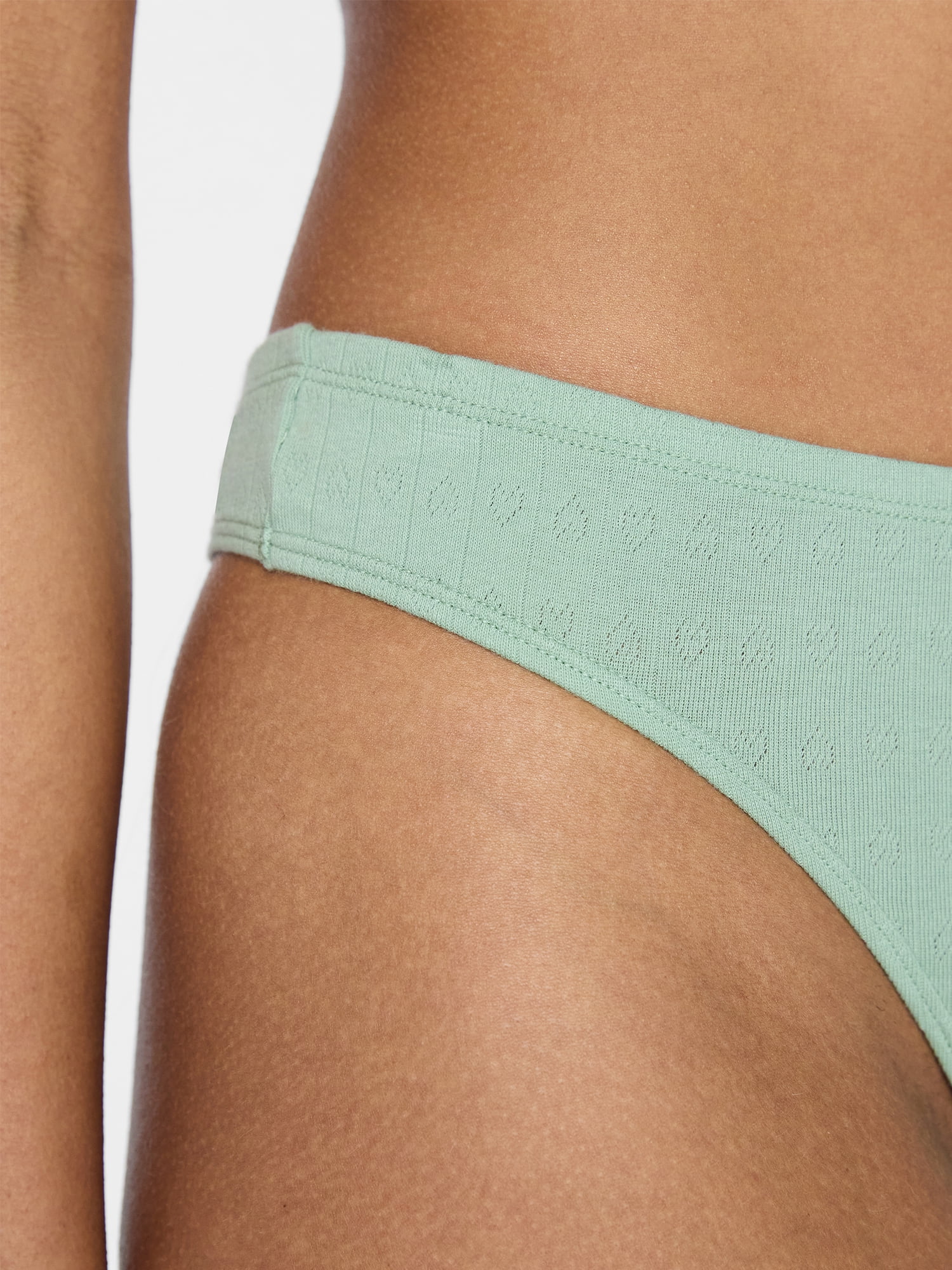 No Boundaries Women's Thong Panty Cotton, 1-pack, Sizes XS-XXXL