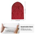 thumbnail image 2 of Susaid Vintage Burgundy Print Winter Beanie for Men Women, Lined Beanie Soft Warm Knit Hat Ski Cuffed Cap, 2 of 6