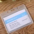 thumbnail image 4 of Heavy Duty ID Card Badge Holder, Horizontal Plastic Name Tag Work Permit Card - 5pcs, 4 of 5