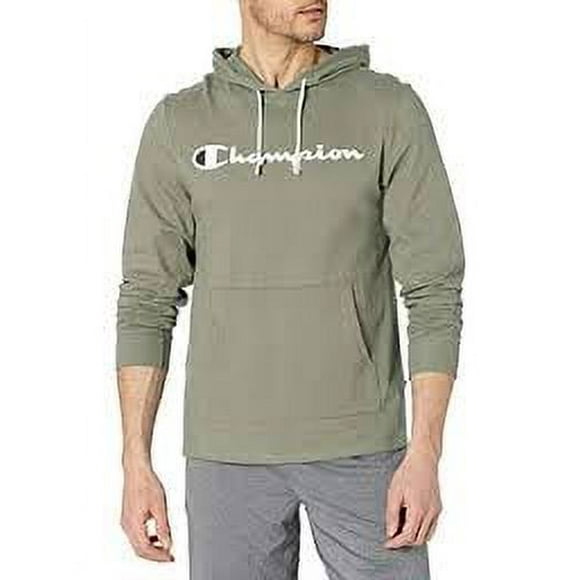Champion Men's Long Sleeve Hooded Shirt | Classic Grey | Athletic Fit | Size: S