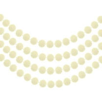 4Pcs Felt Ball Garland Milky Yellow Garland Handing Balls 6.6Feet Long 30 Balls Party Banner Decor