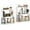 White-2, variant on SolaceHue 3-Tier S-Shaped Bookshelves Set of 2, Modern Geometric Bookcase, Freestanding Display Shelf for Small Space, Versatile Side Table, Wooden Storage Organizer for Home, Rustic Brown