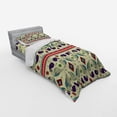 thumbnail image 3 of Ambesonne Tribal Bedding Set 4 Pcs, Peacock Pattern, Queen, Cream and Purple, 3 of 3
