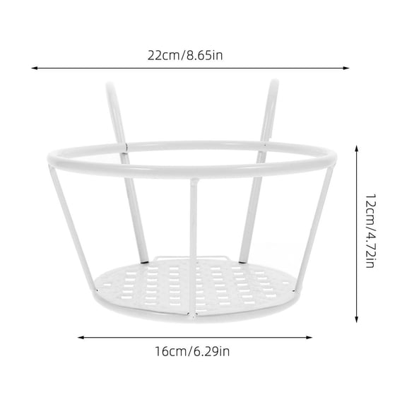 UPOUART White Iron Plant Hangers with Railing Hooks, Indoor Flower Pot Holders for Home Decor, Set of 2