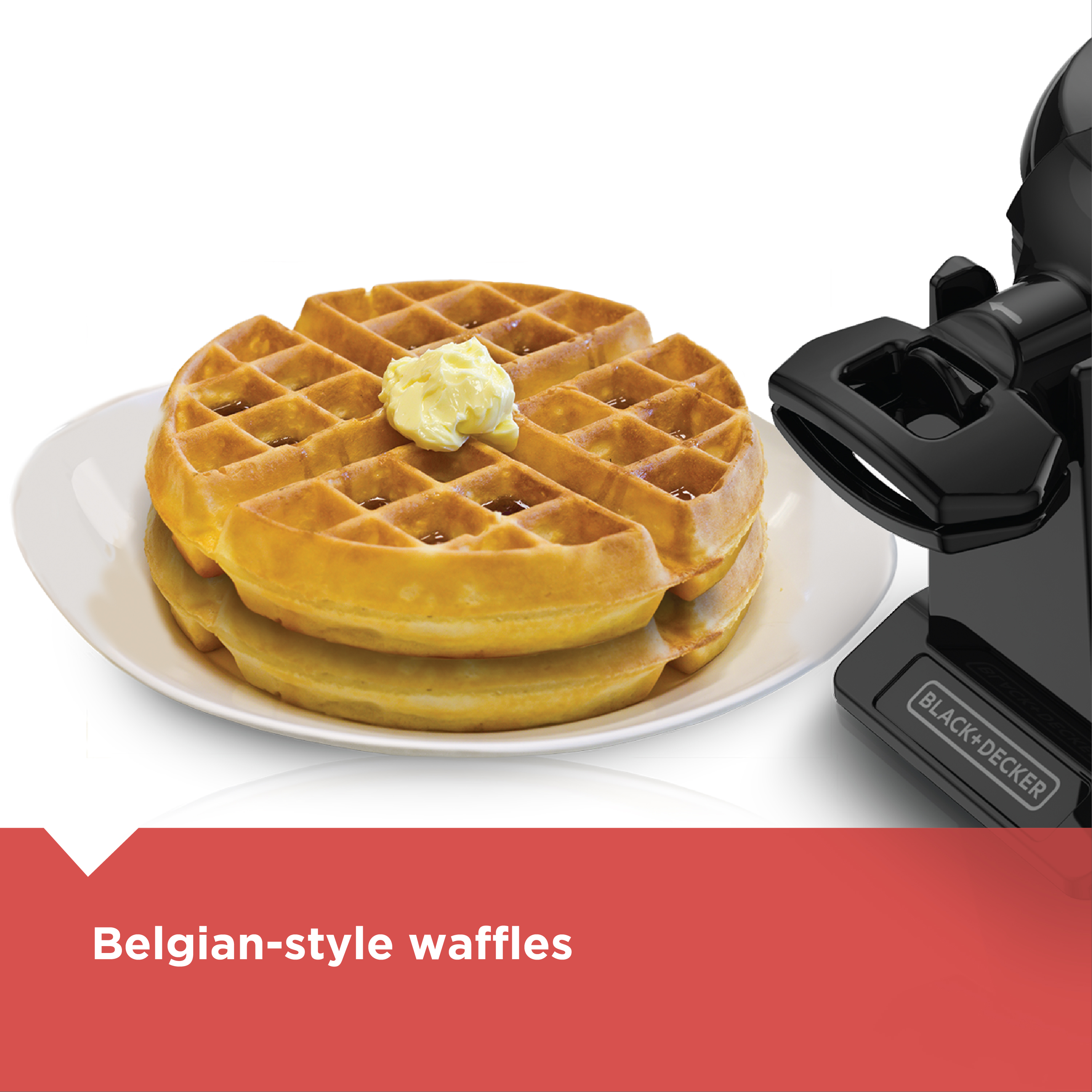 BLACK+DECKER Rotating Waffle Maker with Dual Cooking Plates, Black, WMD200B - image 5 of 9