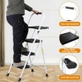 thumbnail image 5 of ANHXN  Ladder with Tool Tray, Folding Step Stool with Wide Anti-Slip Pedal and Handgrip, Heavy Duty Steel Step Ladder for Home Kitchen Office Shop, 5 of 17