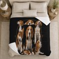 thumbnail image 5 of Beagle Portrait Collage, Cozy Pet Portrait Pattern, Warm Flannel Blanket for Living Room and Bedroom with Detailed Artwork, Dog Lovers Thanksgiving Gift, Pet Lover Home Decor, 5 of 9