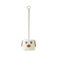 thumbnail image 4 of Toilet Brush for Household Small Dogs, No Dead Corners, Wall-Mounted with Long Handle and Base Set, Cute Puppy Design for Hygienic Cleaning Beige, 4 of 8