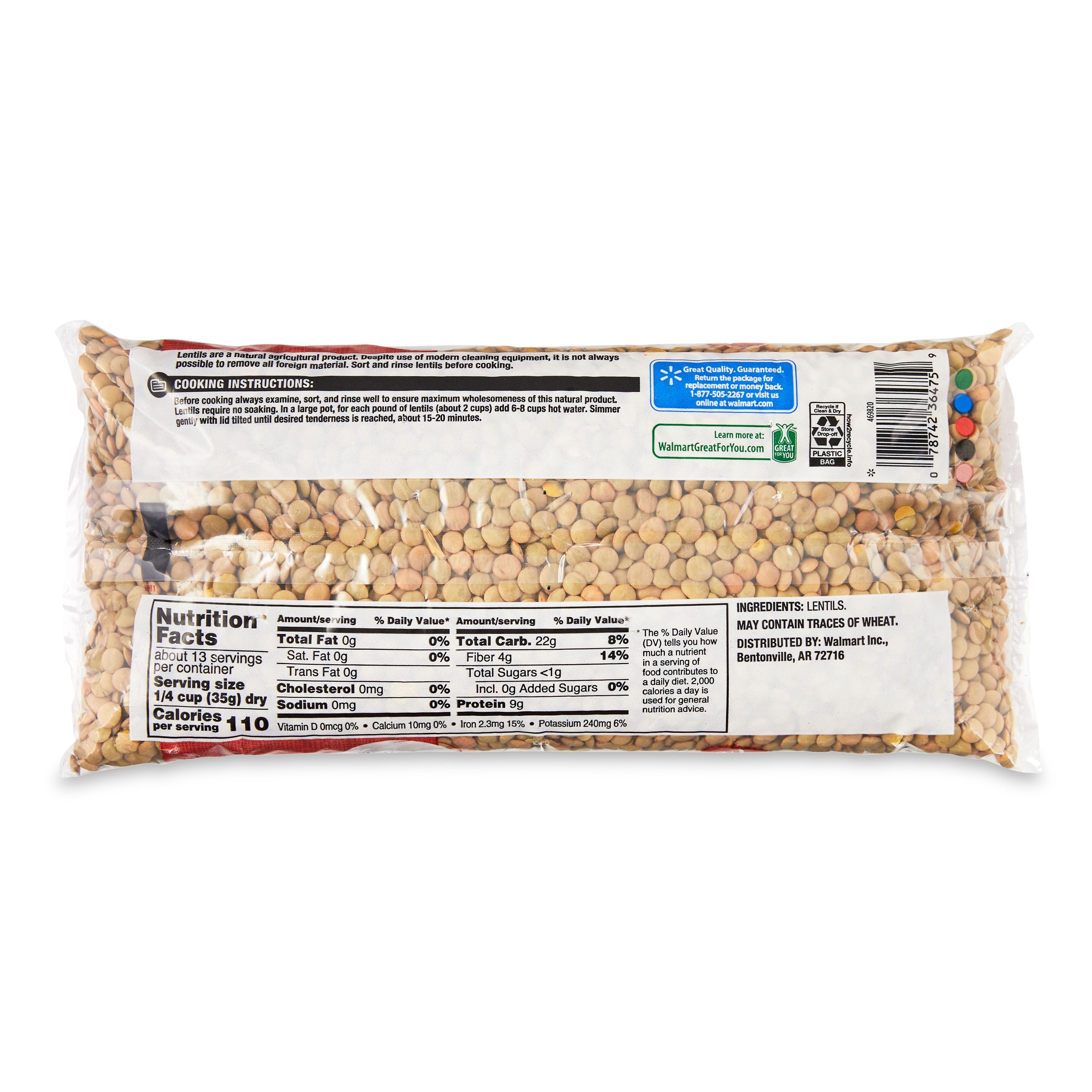 Great Value Lentils, 1 lb