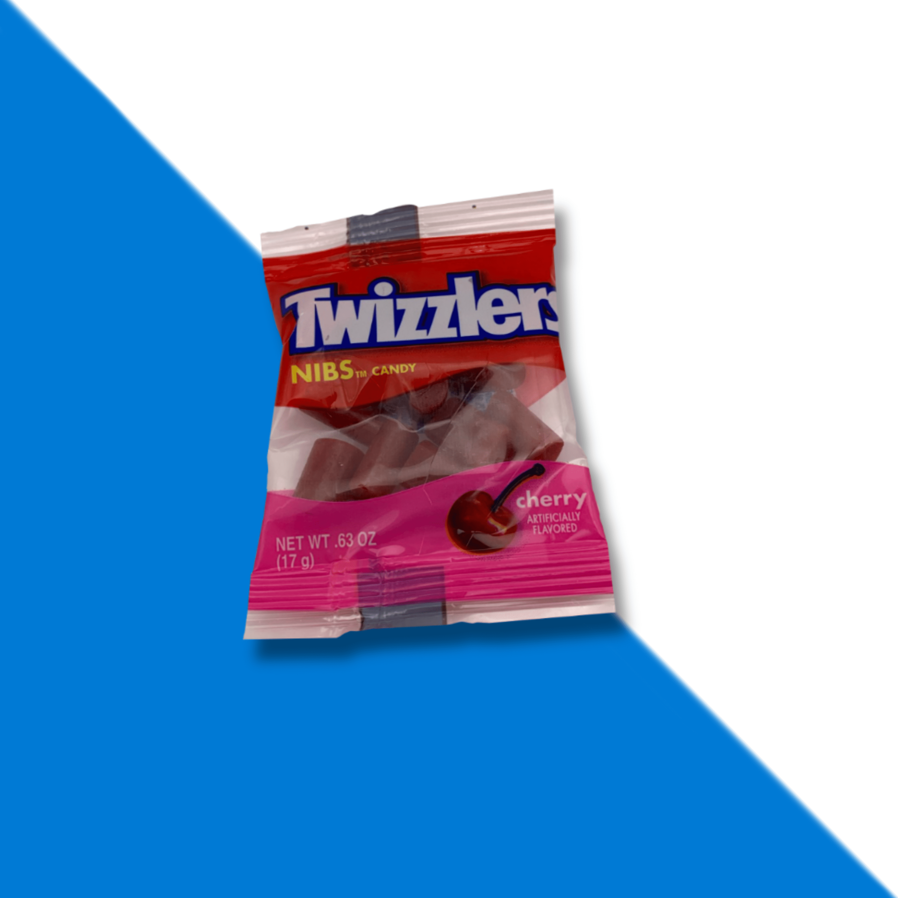 Twizzlers Cherry Flavored Nibs - 50 Pieces - Individually Wrapped Cherry Candy - Chewy & Delicious Candy for Birthdays, Easter, Christmas, Purim & Pantry (2 lbs)
