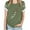 Army Green, variant on fatyb Print T-Shirts for Women Short Sleeve Graphic Tees Tops Casual Crew Neck Womens Summer Tshirts