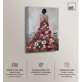 thumbnail image 2 of Rose Blossom Couture Canvas Ebony Portrait Art by Art Remedy, Gallery Wrapped, 16" x 24", 2 of 7