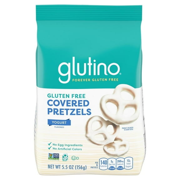Glutino Gluten Free Yogurt-Covered Pretzels, 5.5 oz pack of 1